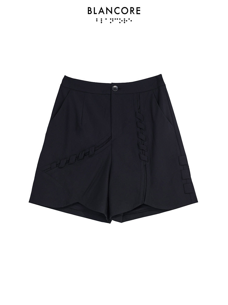 "Cord" Embellished Shorts