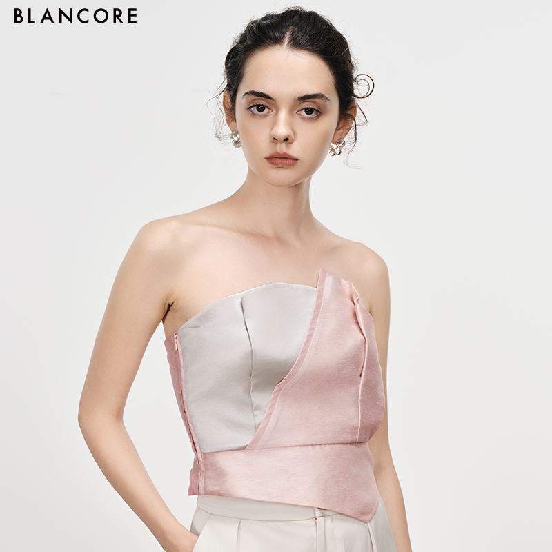 color block tube top