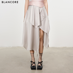 deconstructed  asymmetrical midi skirt