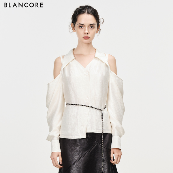 off shoulder loose shirt