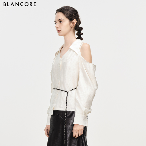 off shoulder loose shirt