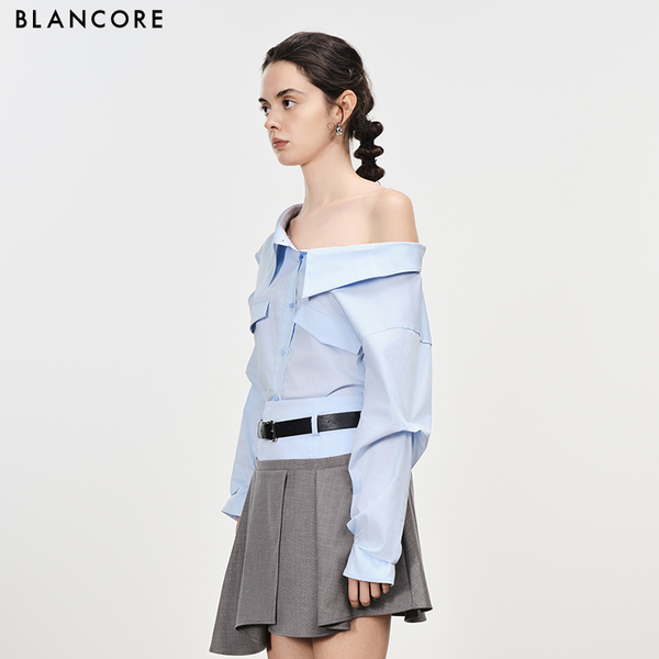dual wear off shoulder shirt
