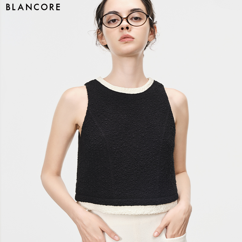 color block layered tank