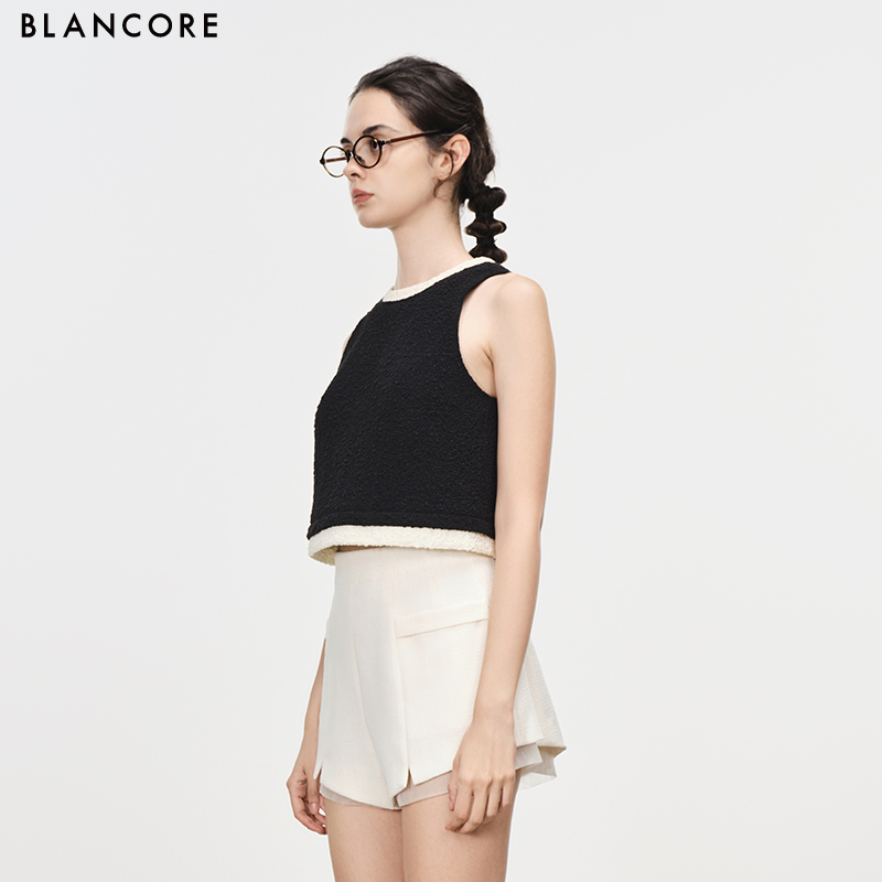 color block layered tank