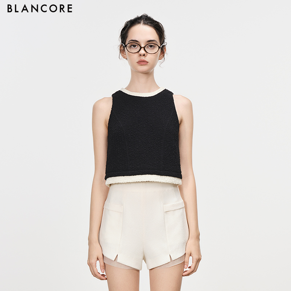 color block layered tank