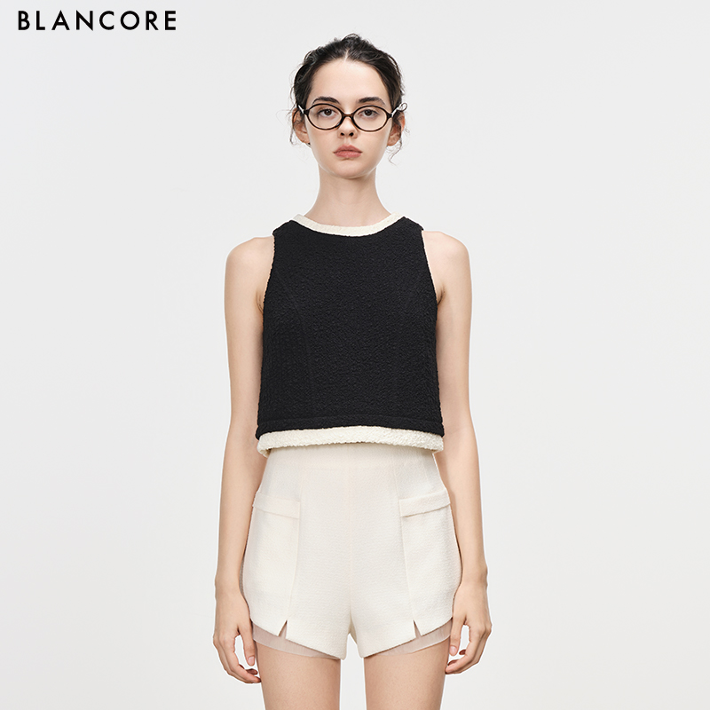 color block layered tank