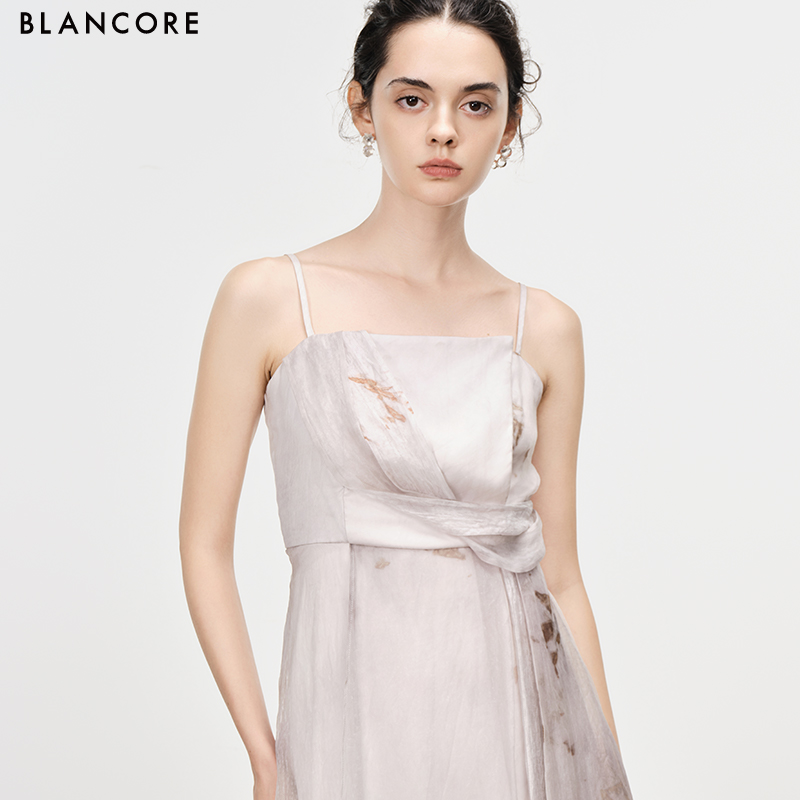 deconstructed mesh layered cami dress