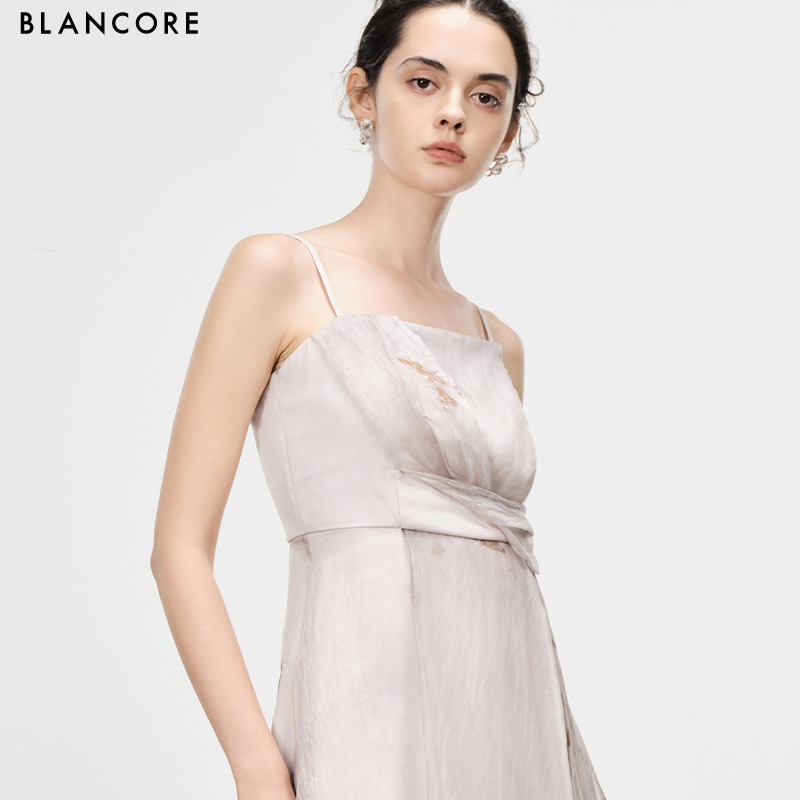 deconstructed mesh layered cami dress