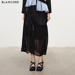 Pleated midi skirt