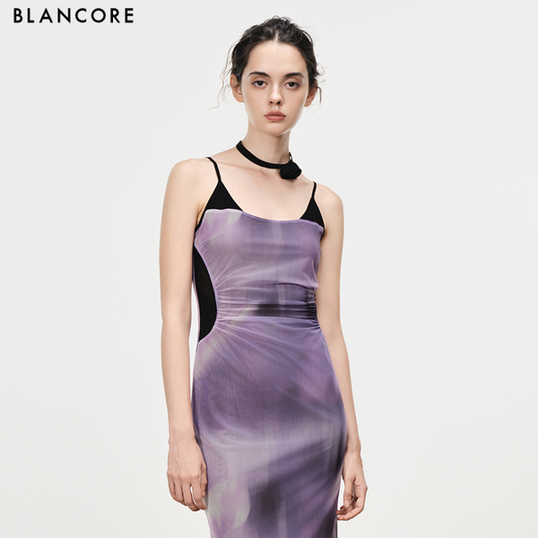printed cami dress