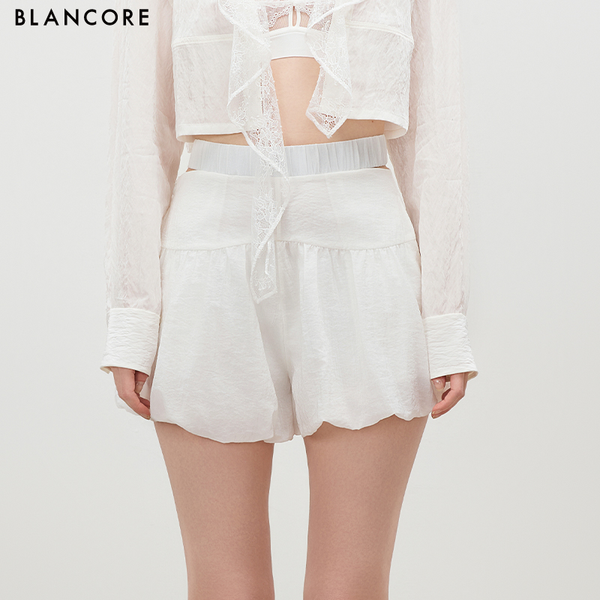 Cut-Out Balloon Shorts