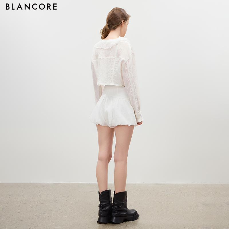 Cut-Out Balloon Shorts