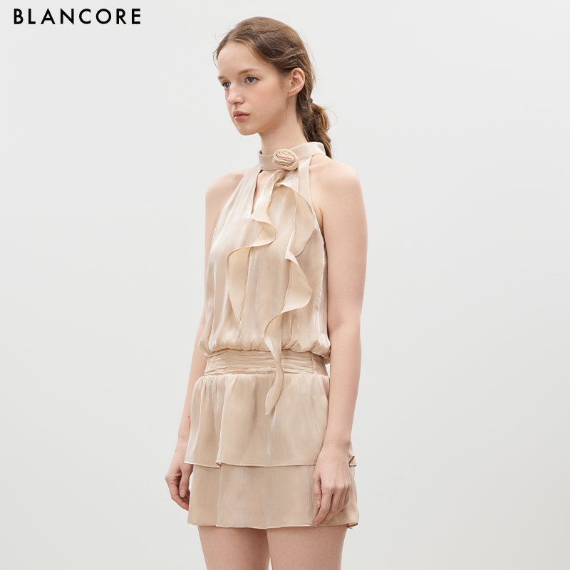 Ruched Tiered Cake Skirt
