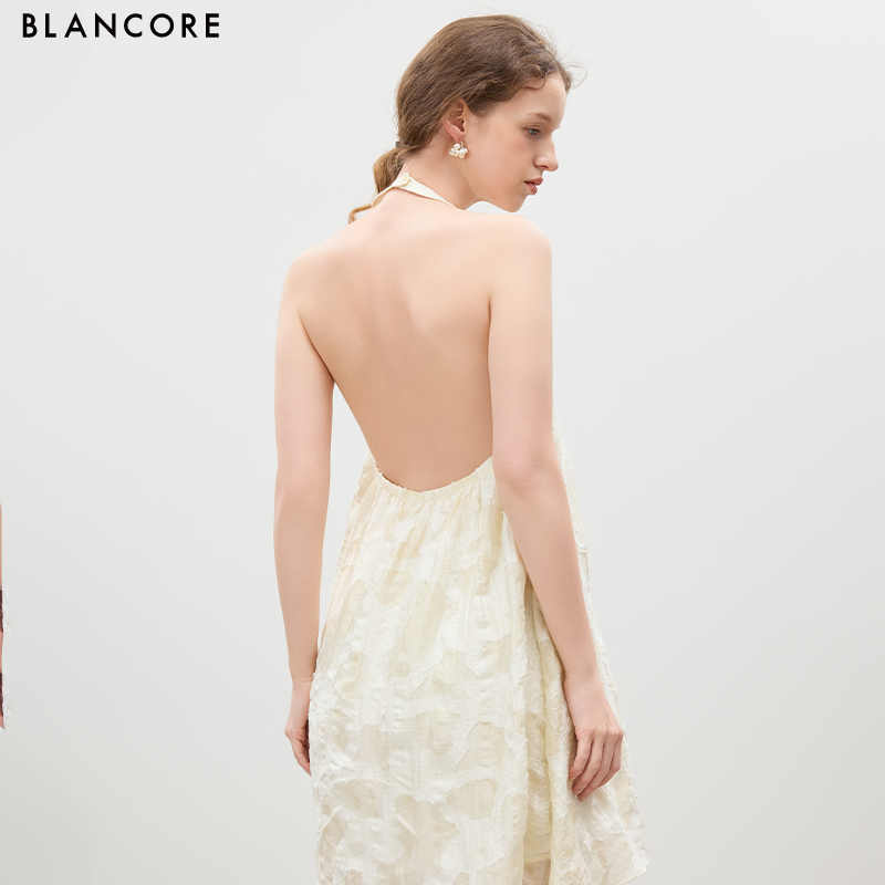 Halter Neck Backless Babydoll Dress