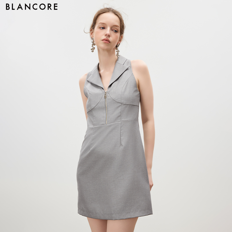 Zippered Blazer Dress