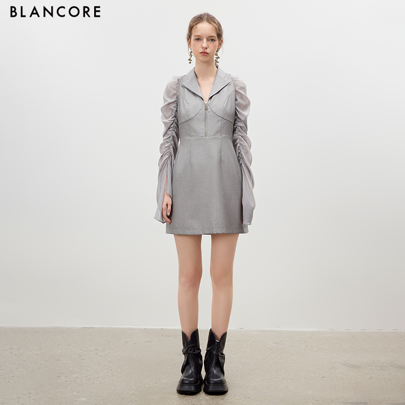 Zippered Blazer Dress