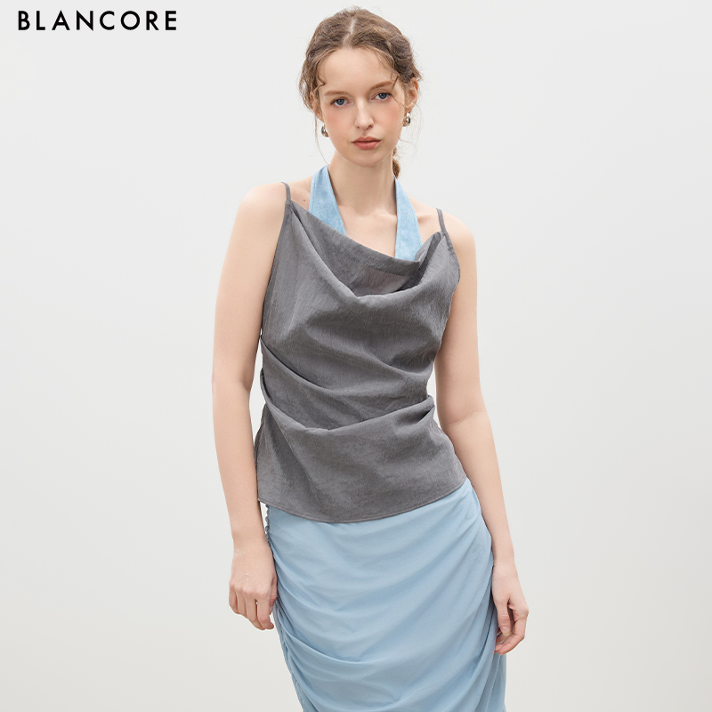 Color-Block Halter Top