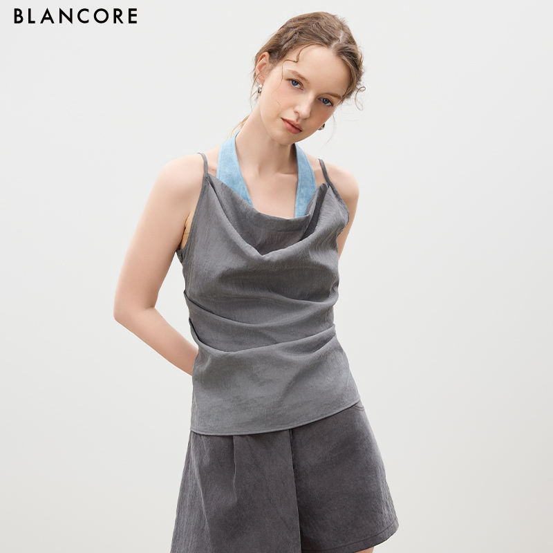 Color-Block Halter Top