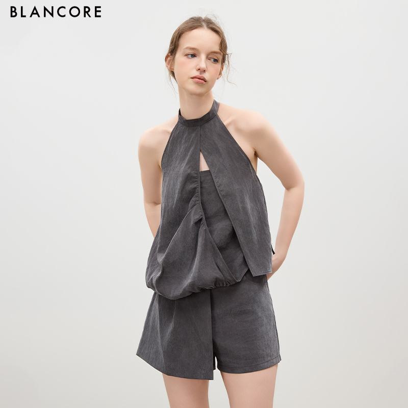 Halter Neck Fold-Over Top