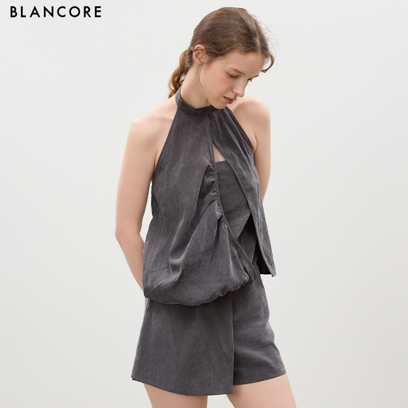 Halter Neck Fold-Over Top