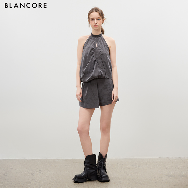 Halter Neck Fold-Over Top