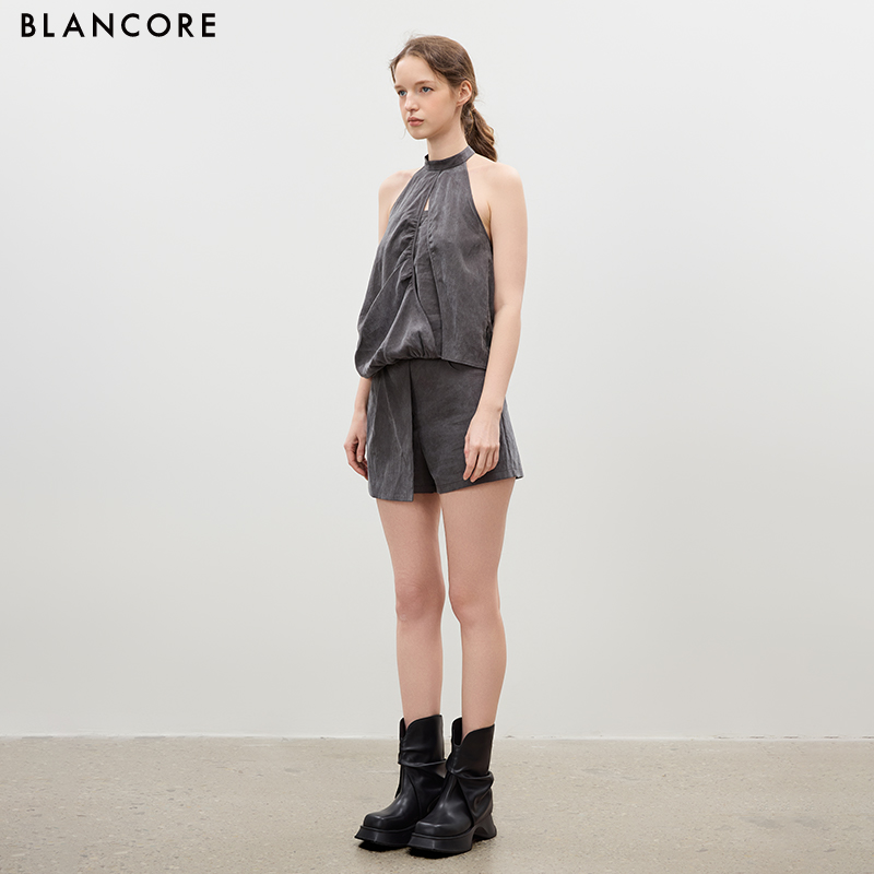 Halter Neck Fold-Over Top