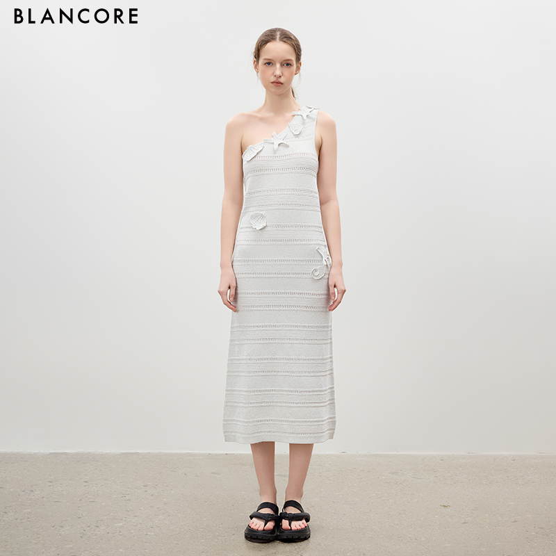 One-Shoulder Knit Dress