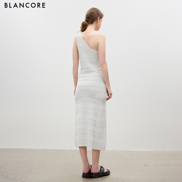 One-Shoulder Knit Dress