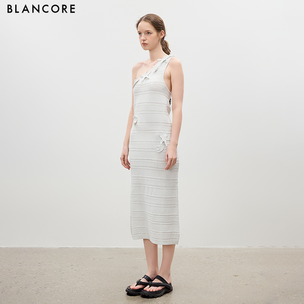 One-Shoulder Knit Dress