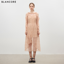 Ruffled Multi-Layered Ribbon Dress