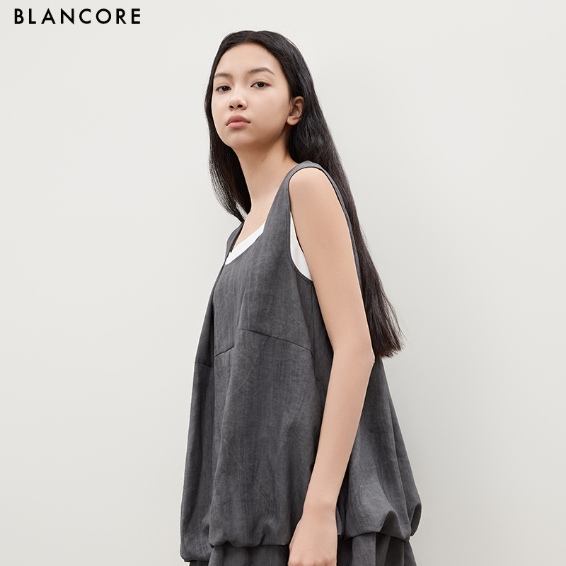 Tank Top Bubble Hem Mini Dress