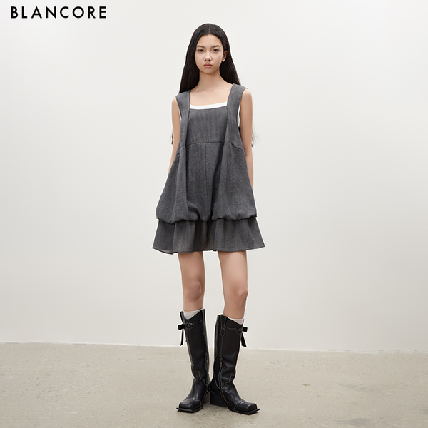 Tank Top Bubble Hem Mini Dress
