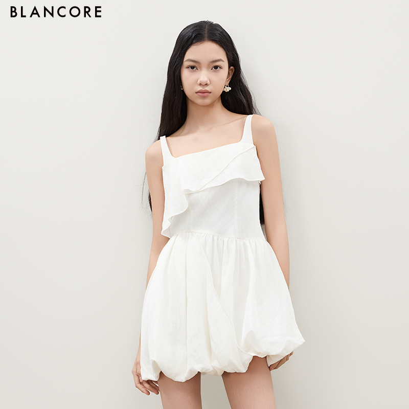Multi-Layered Bubble Hem Spaghetti Strap Dress