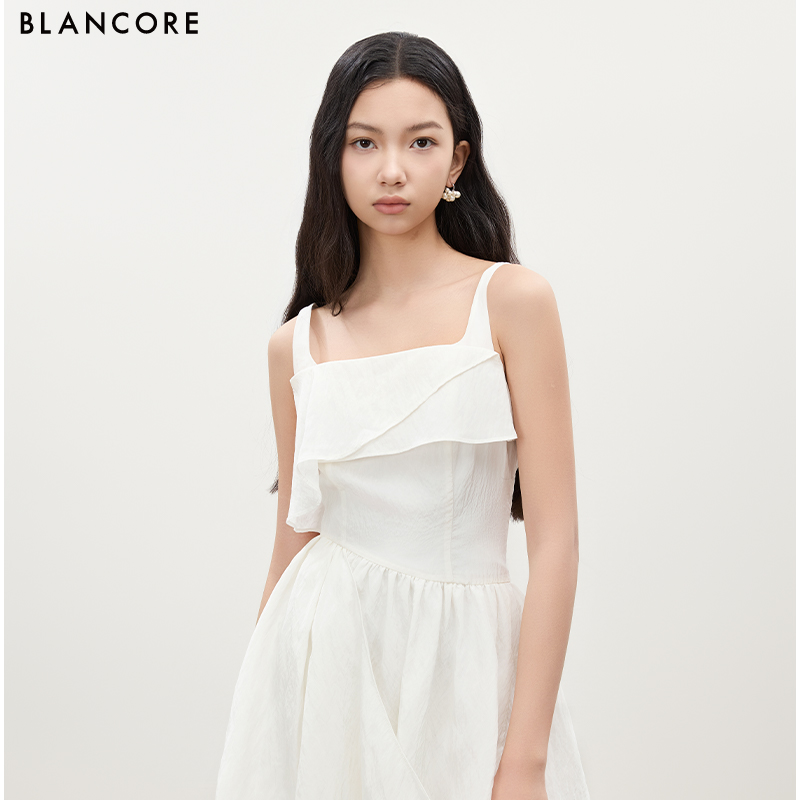 Multi-Layered Bubble Hem Spaghetti Strap Dress