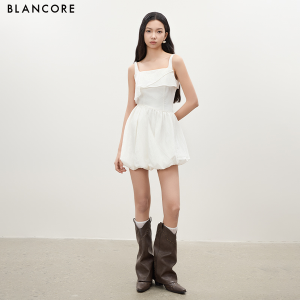 Multi-Layered Bubble Hem Spaghetti Strap Dress