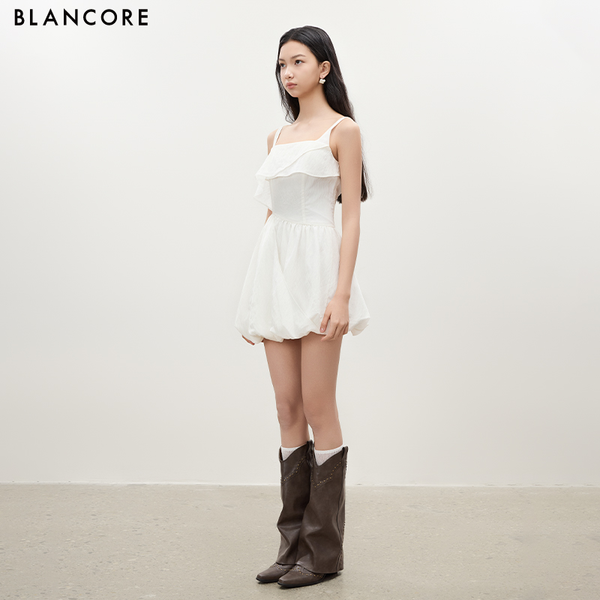 Multi-Layered Bubble Hem Spaghetti Strap Dress