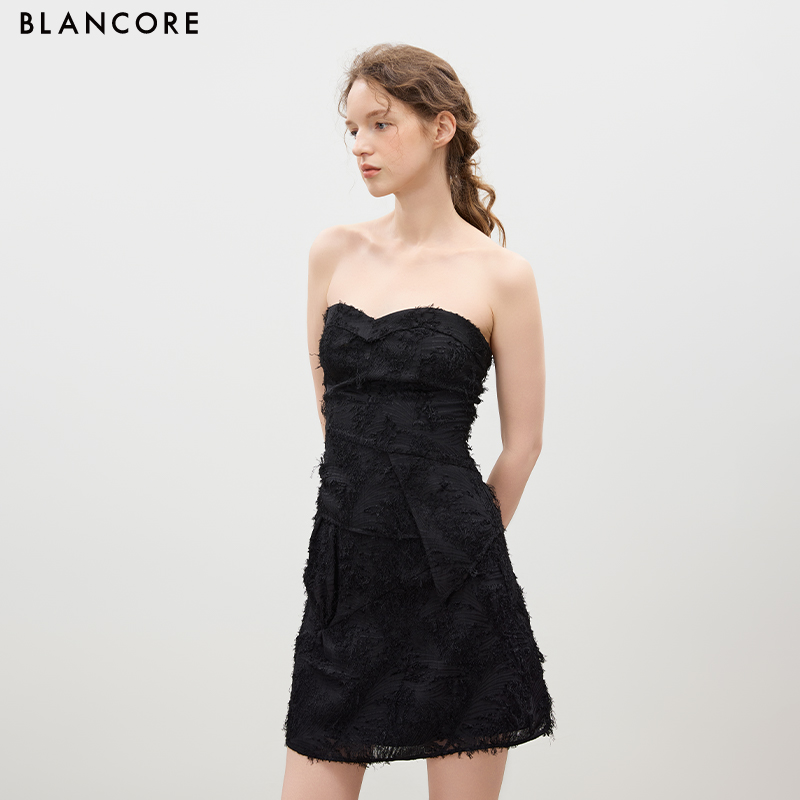 Pleated Decorated Midi Flared Skirt
