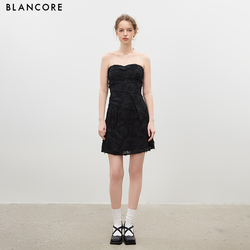 Pleated Decorated Midi Flared Skirt
