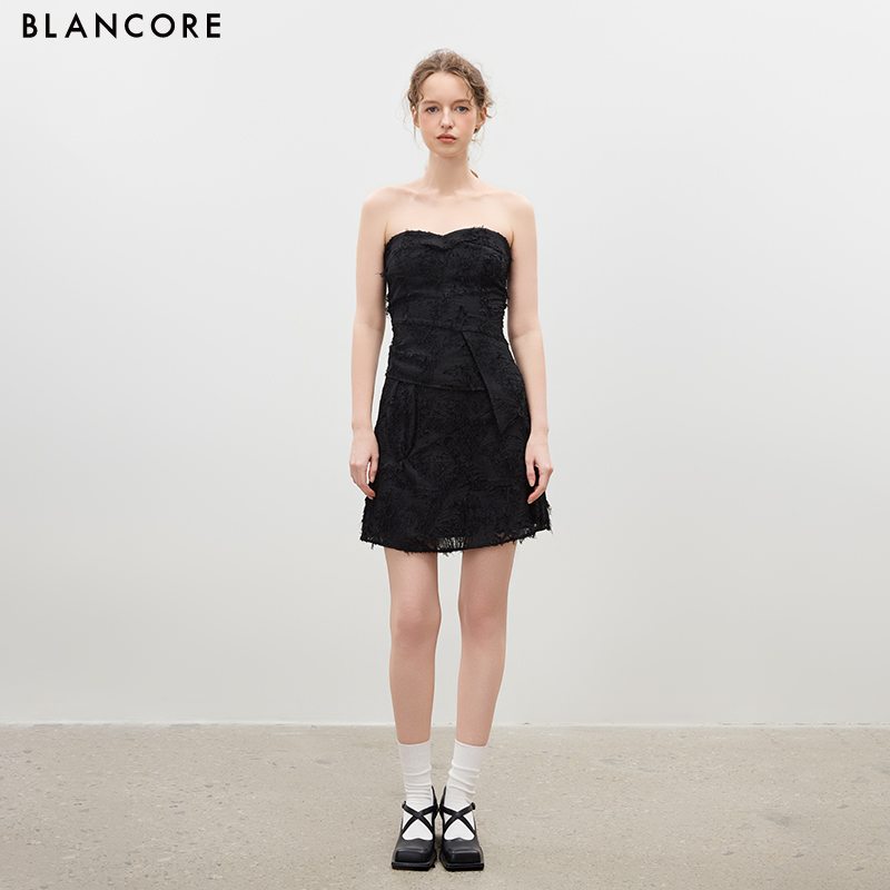 Pleated Decorated Midi Flared Skirt