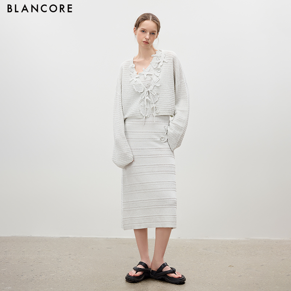 Tie-Front Knit Cardigan