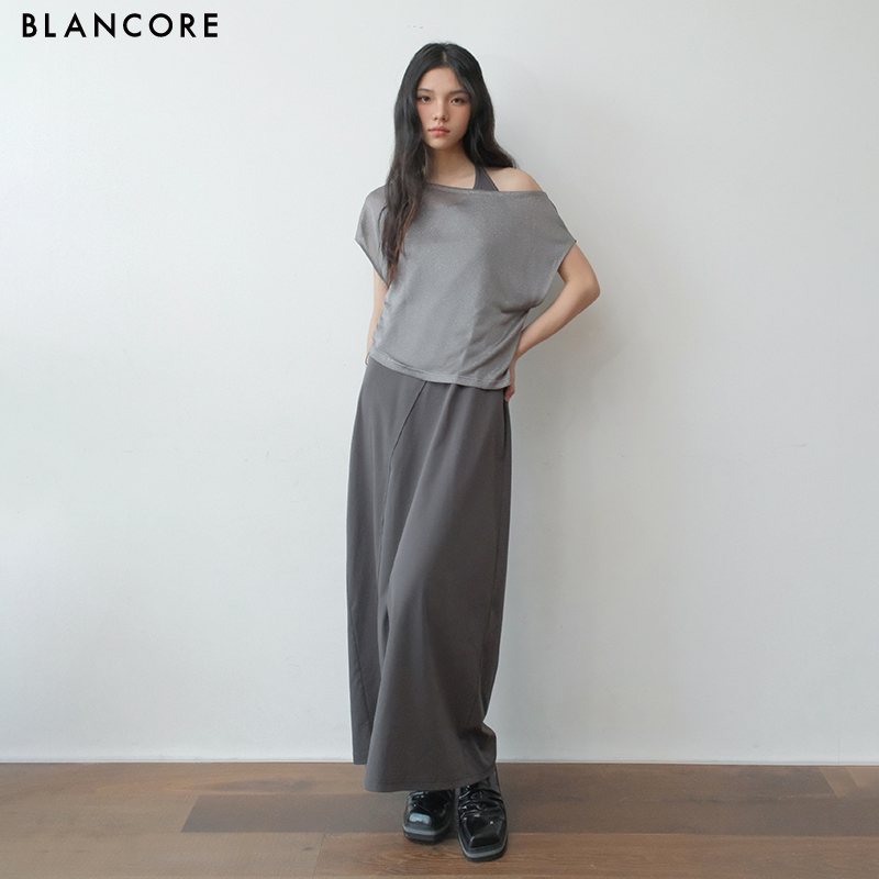 Two-Piece Knit Halter Dress with Cover-Up