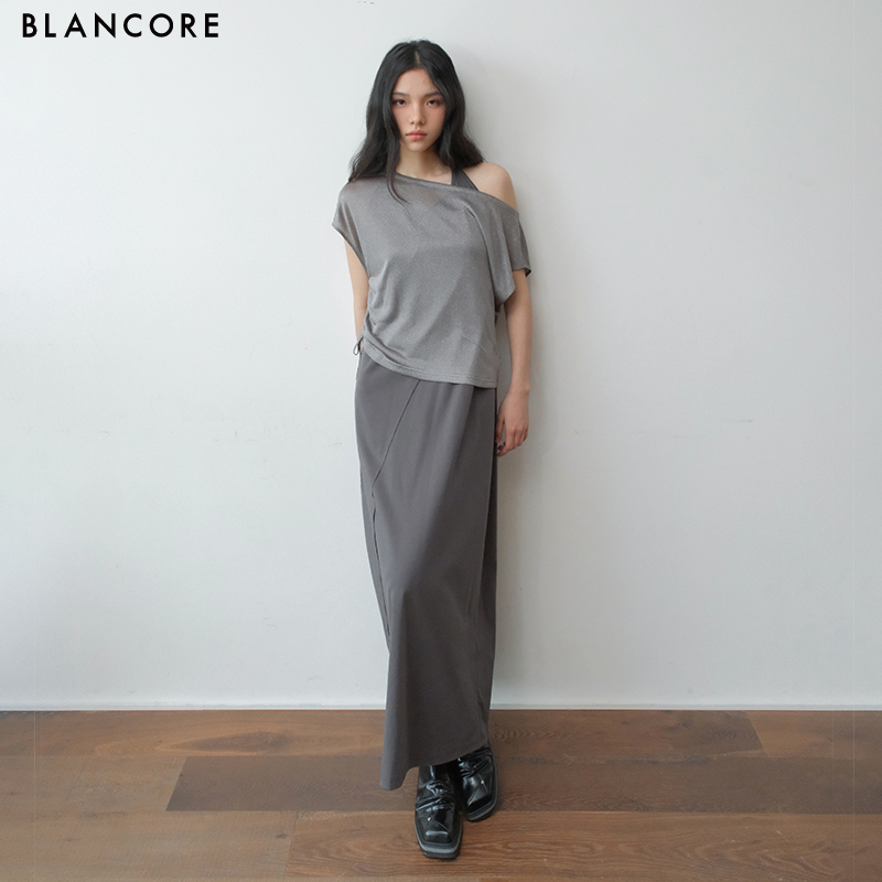 Two-Piece Knit Halter Dress with Cover-Up