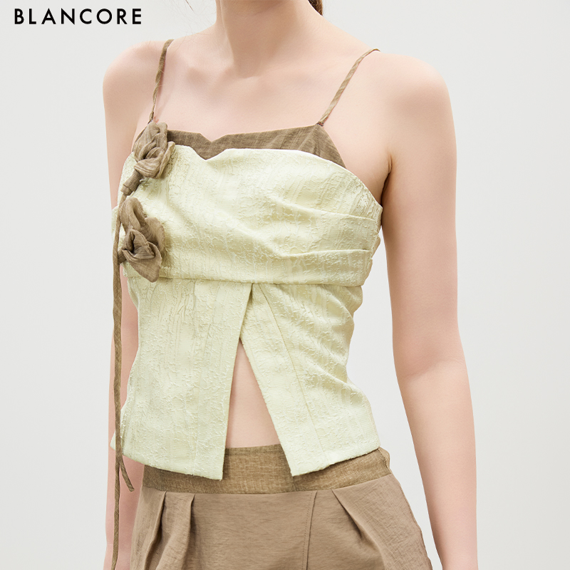 Floral Applique Bandeau Top
