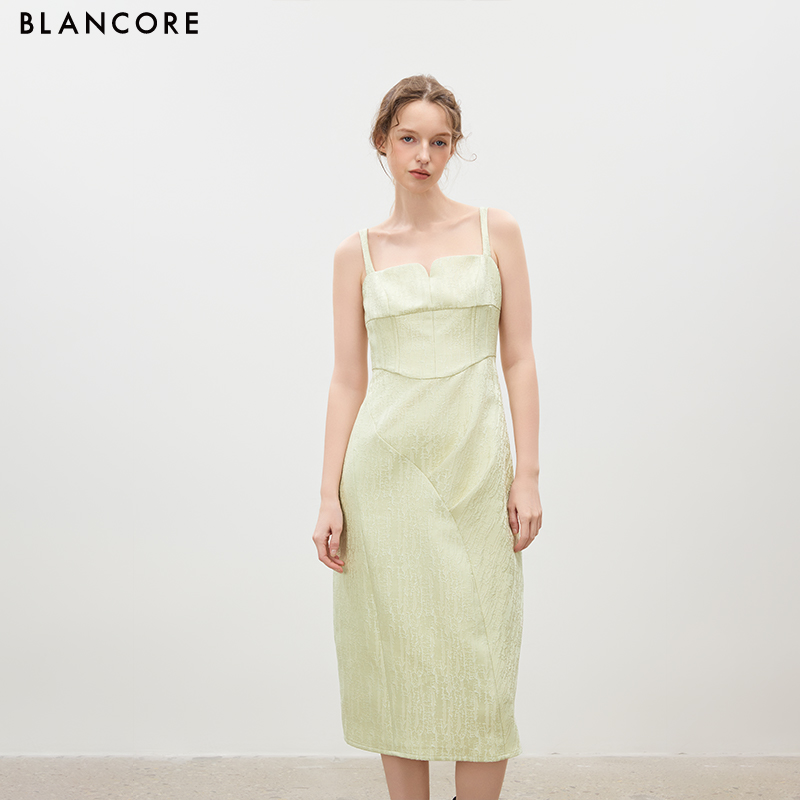 Herringbone Ruched Waist Dres