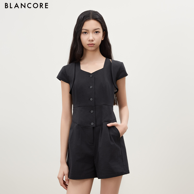 Jumpsuit with Detachable Cape