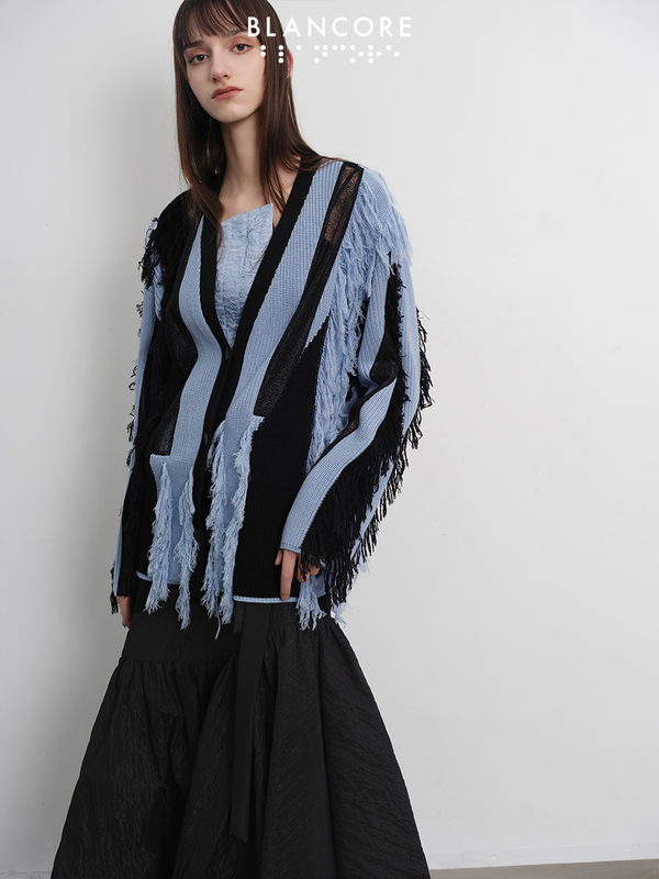 color block cardigan
