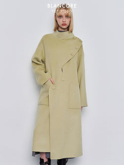 wrap placket coat