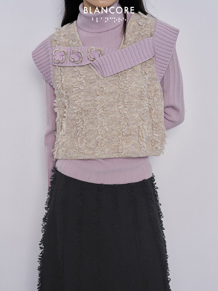 2-piece vest and wool top