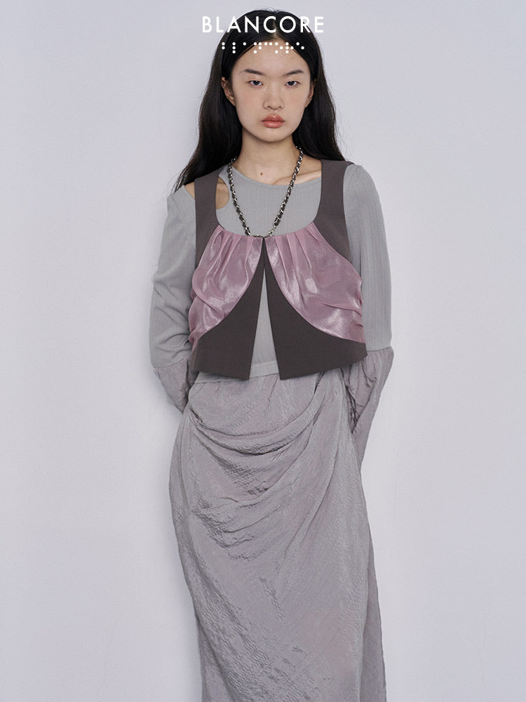 Knitted patchwork dress