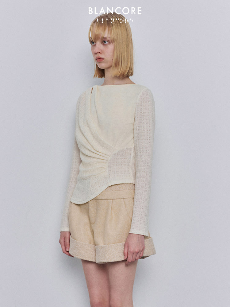 pleated waist top